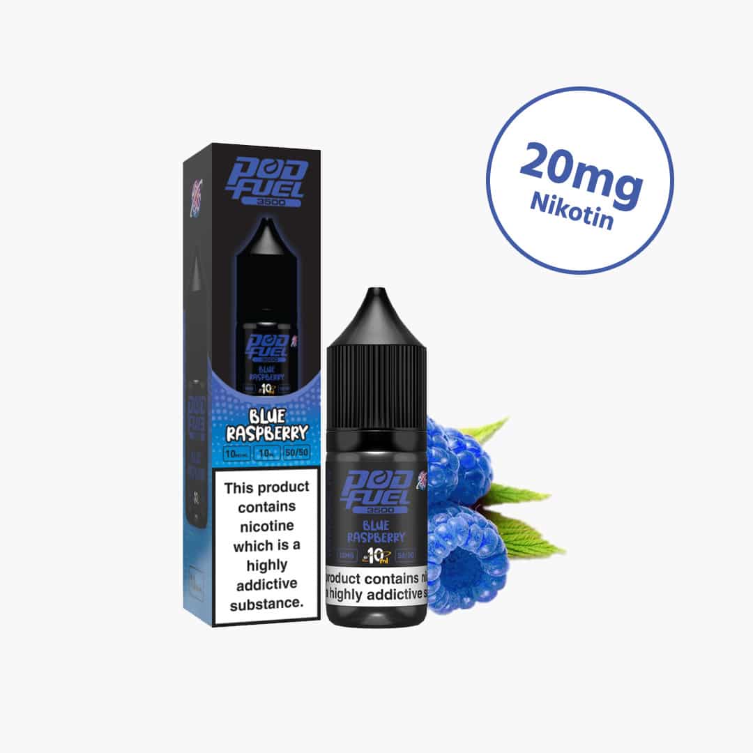 podfuel blue raspberry sel de nicotine liquide 20mg