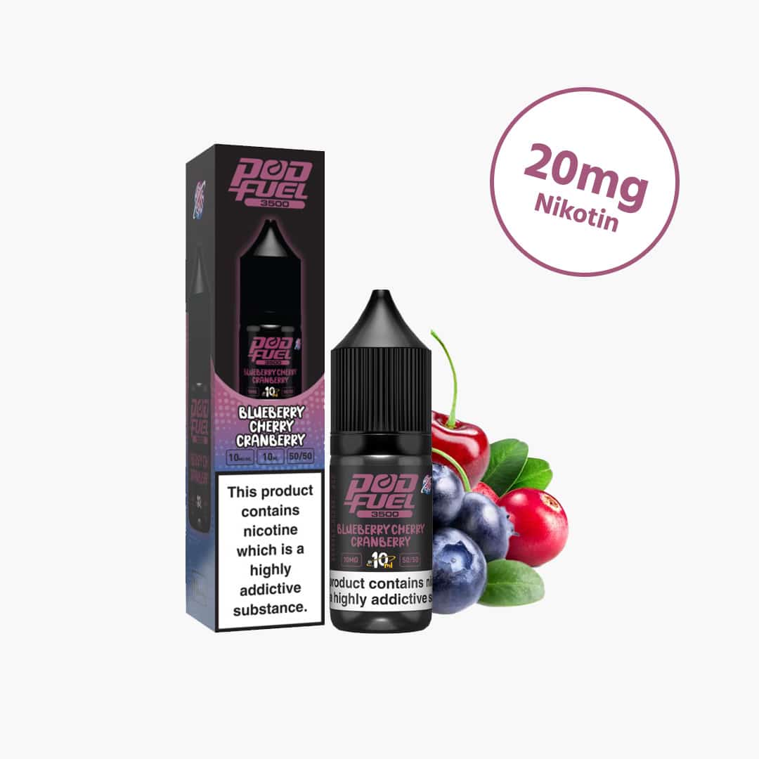 podfuel blueberry cherry cranberry nicotine salt liquid 20mg