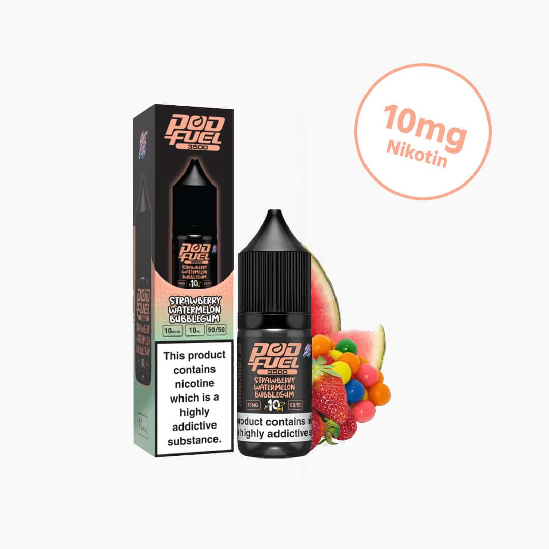 podfuel strawberry watermelon bubblegum sel de nicotine liquide 10mg