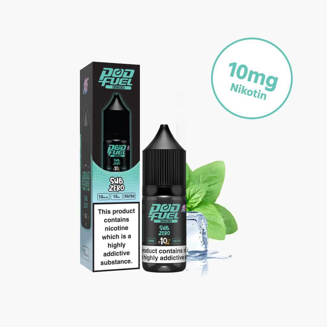 podfuel sub zero nicotine salt liquid 10mg