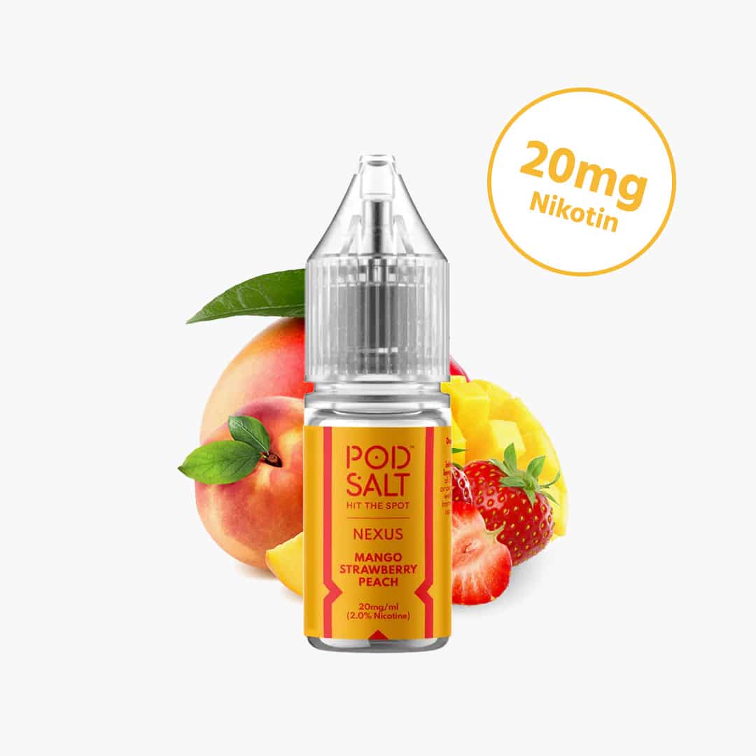 pod salt nexus mango strawberry peach nikotinsalz liquid 20mg