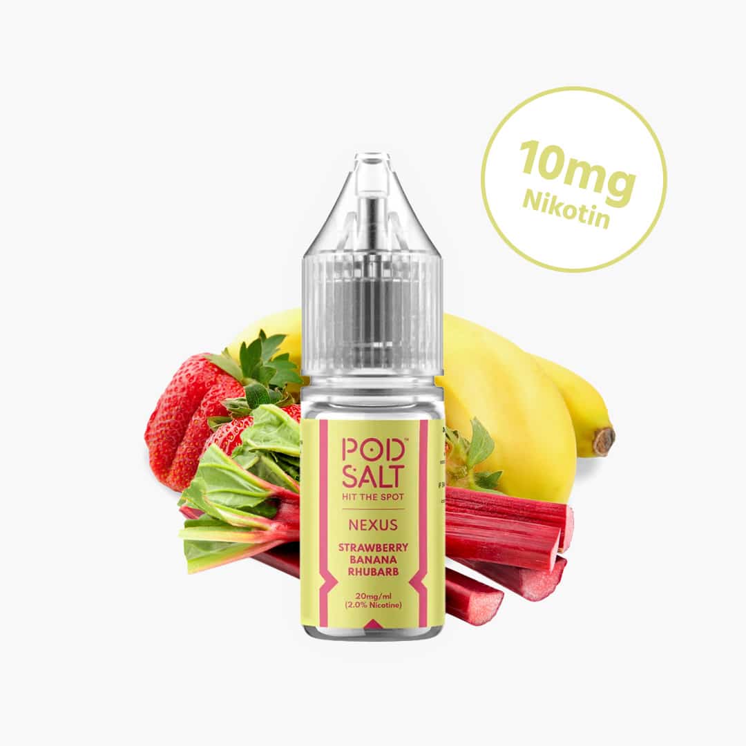 pod salt nexus strawberry banana rhubarb nikotinsalz liquid 10mg