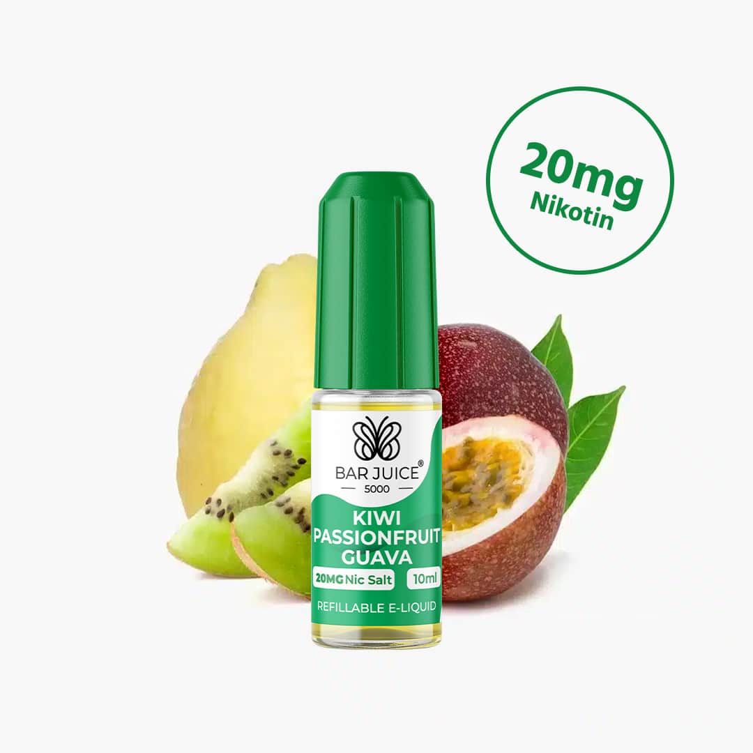 bar juice 5000 kiwi passionfruit guava nikotinsalz liquid 20mg