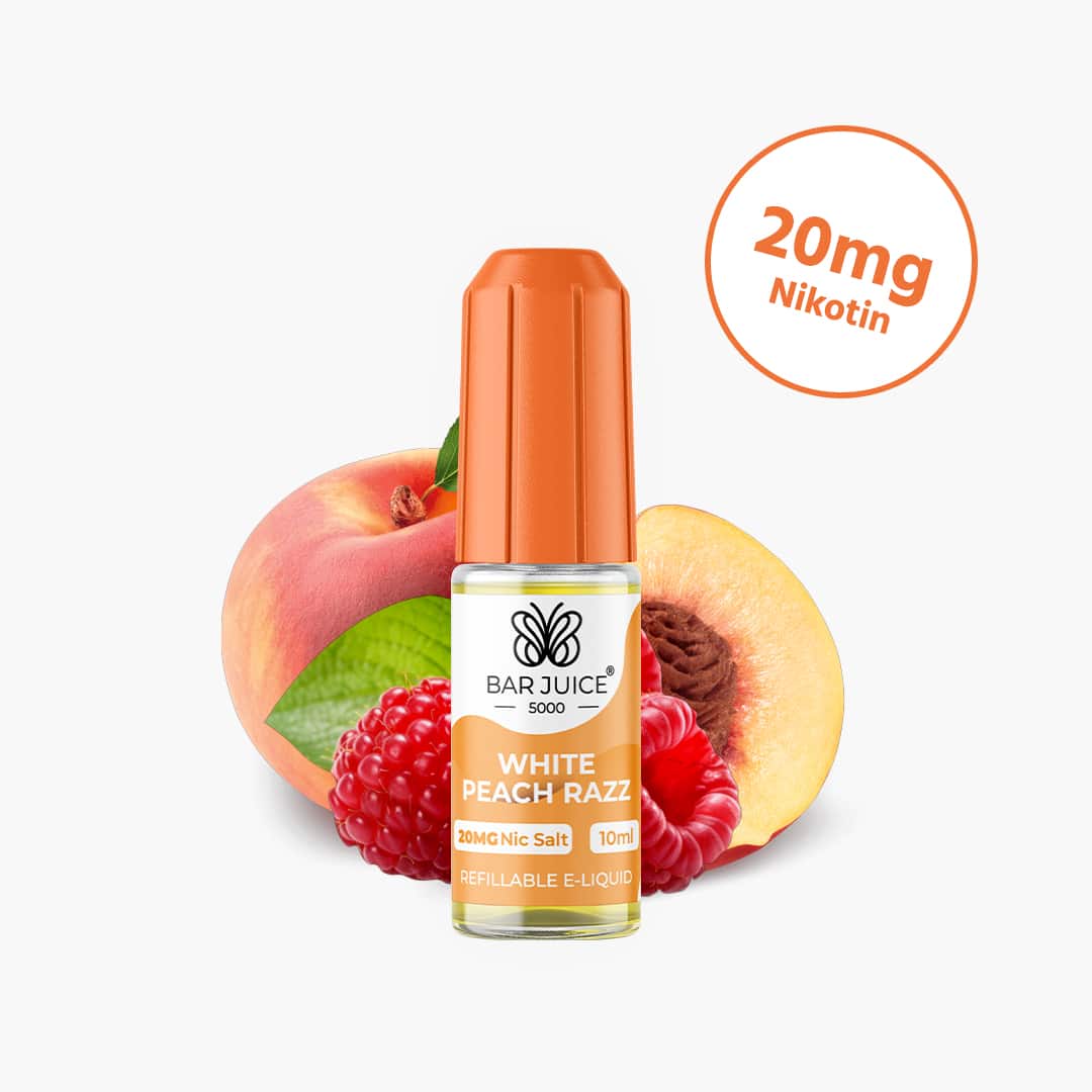 bar juice 5000 white peach razz nikotinsalz liquid 20mg