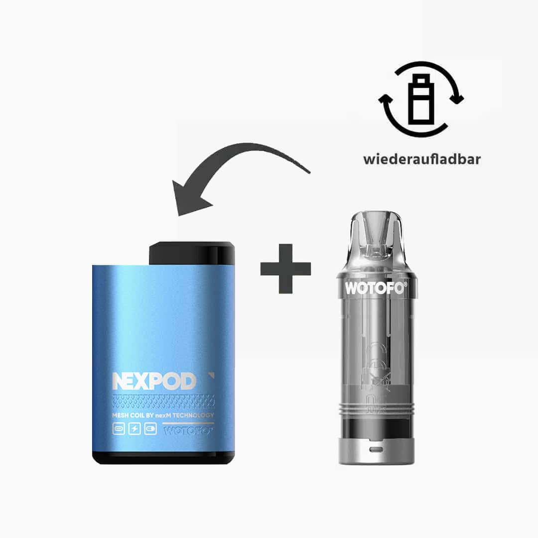wotofo nexpod akkutraeger blue blau