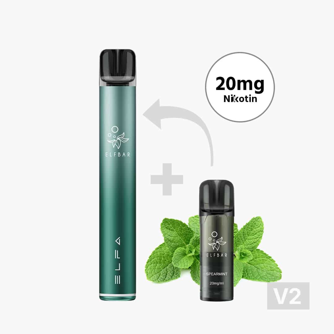 elf bar mate 500 pods spearmint ELFBAR ELFA Starter Kit | Twilight Cyan Vape pod Max Pod System Akkuträger Elfbar Farbe:Elfbar MAX Blau