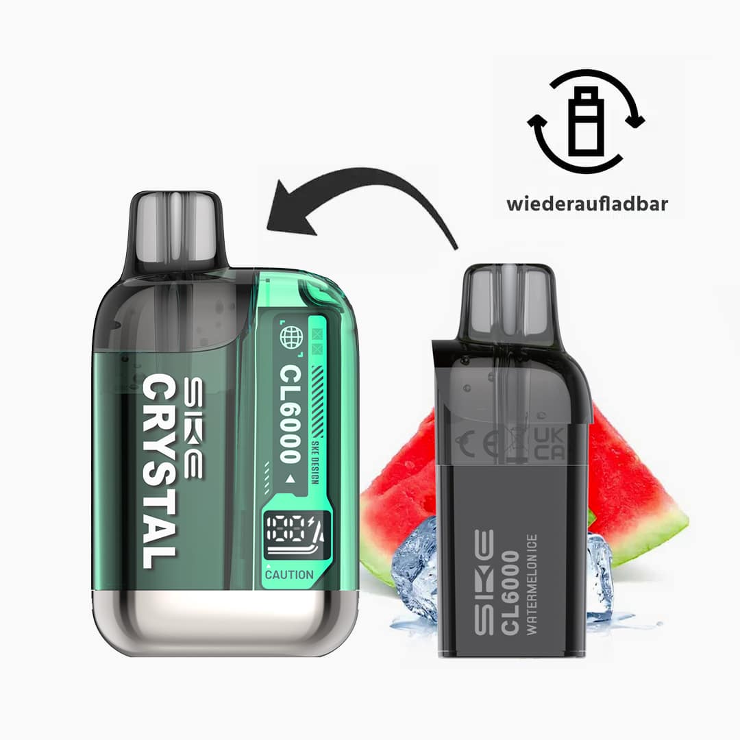 ske crystal cl6000 starter kit turquoise inkl 1x watermelon ice pod