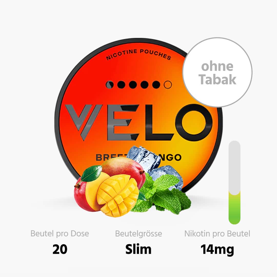 velo breezy mango aw mango snus ohne tabak 14g 20mg nikotin