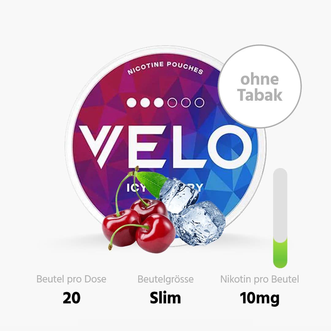 velo icy cherry aw kirsche snus ohne tabak 14g 14 3mg nikotin