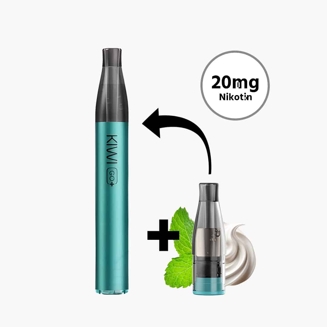 kiwi go plus starter kit 20mg turquoise inkl 1 pod mint cream