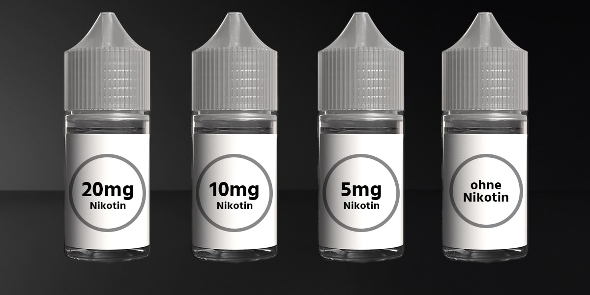 E-Liquid mit unterschiedlichem Nikotingehalt