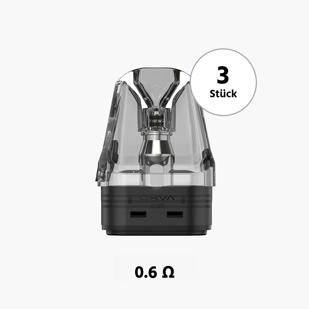 oxva xlim pro dna ersatzpods stainless steel 2ml 3 stueck 0 6 ohm