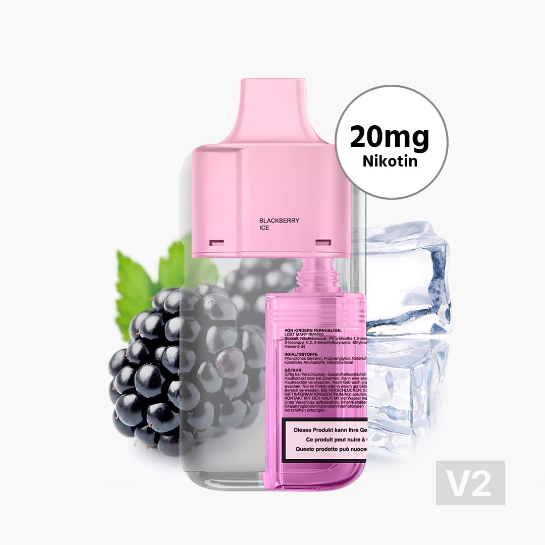 lost mary bm6000 v2 pod 20mg blackberry ice 1 ex