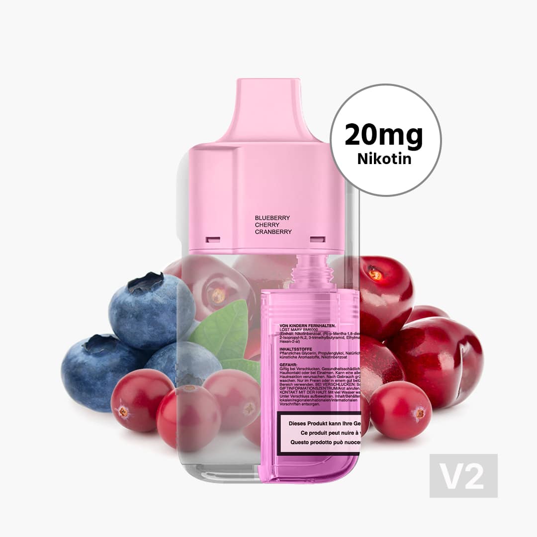 lost mary bm6000 v2 pod 20mg blueberry cherry cranberry 1 ex