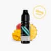 Adalya E-Liquid Hawaii 20 mg 10 ml Flasche vor Mango und Ananas auf weißem Hintergrund