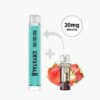 SKE Crystal Plus Einweg-Vape in Türkis mit Pod und Erdbeeren, 20 mg Nikotin, Produktbild auf weißem Hintergrund
