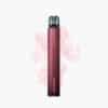 ELFBAR Einweg Vape in Rot mit schwarzem Mundstück, 20 mg Nikotin, freigestellt mit rosa Dampf im Hintergrund