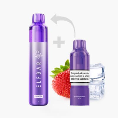 ELFBAR PLUS | Strawberry Ice | Hybrid Vape Kit