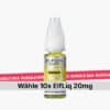 ElfLiq Nic Salts Mango 20 mg E-Liquid Flasche mit gelbem Mango-Label und Bundle-Mix-Banner im Hintergrund