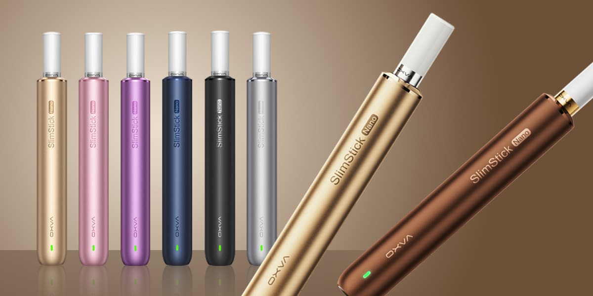 OXVA SlimStick Nano Vape Pen in mehreren Farben (Gold, Pink, Lila, Blau, Schwarz, Silber, Braun), 20 mg