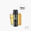 ELFBAR Energy V2 Vape mit 20 mg Nikotin, schwarzes Gerät vor Glas Energy-Drink und Dose
