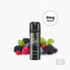 ELFBAR Mix Berries Vape V2 0 mg/ml Nikotin, Gerät vor Beerenmix aus Brombeeren, Himbeeren und Heidelbeeren