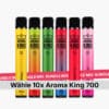 Aroma King 700 Disposable Vape Bundle Mix, 10er Auswahl, 700 Puffs, verschiedene Farben/Sorten, 20 mg Nikotin
