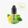 Social Smoke Lemon Chill E-Liquid 20 mg Nikotin, Flasche mit Zitrone und Minzblättern auf weissem Hintergrund