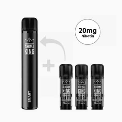 Aroma King Smart | Starter Kit - Black (Inkl. 3 x 1 Pod)